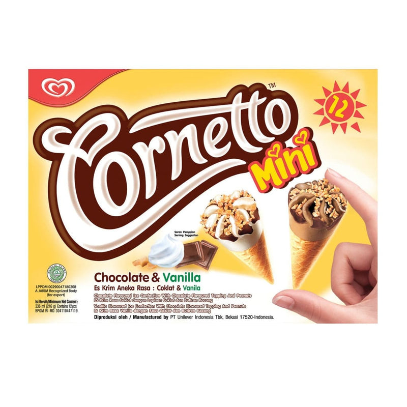 Cornetto Mini Chocolate and Vanilla  6x12x28ml - LimSiangHuat